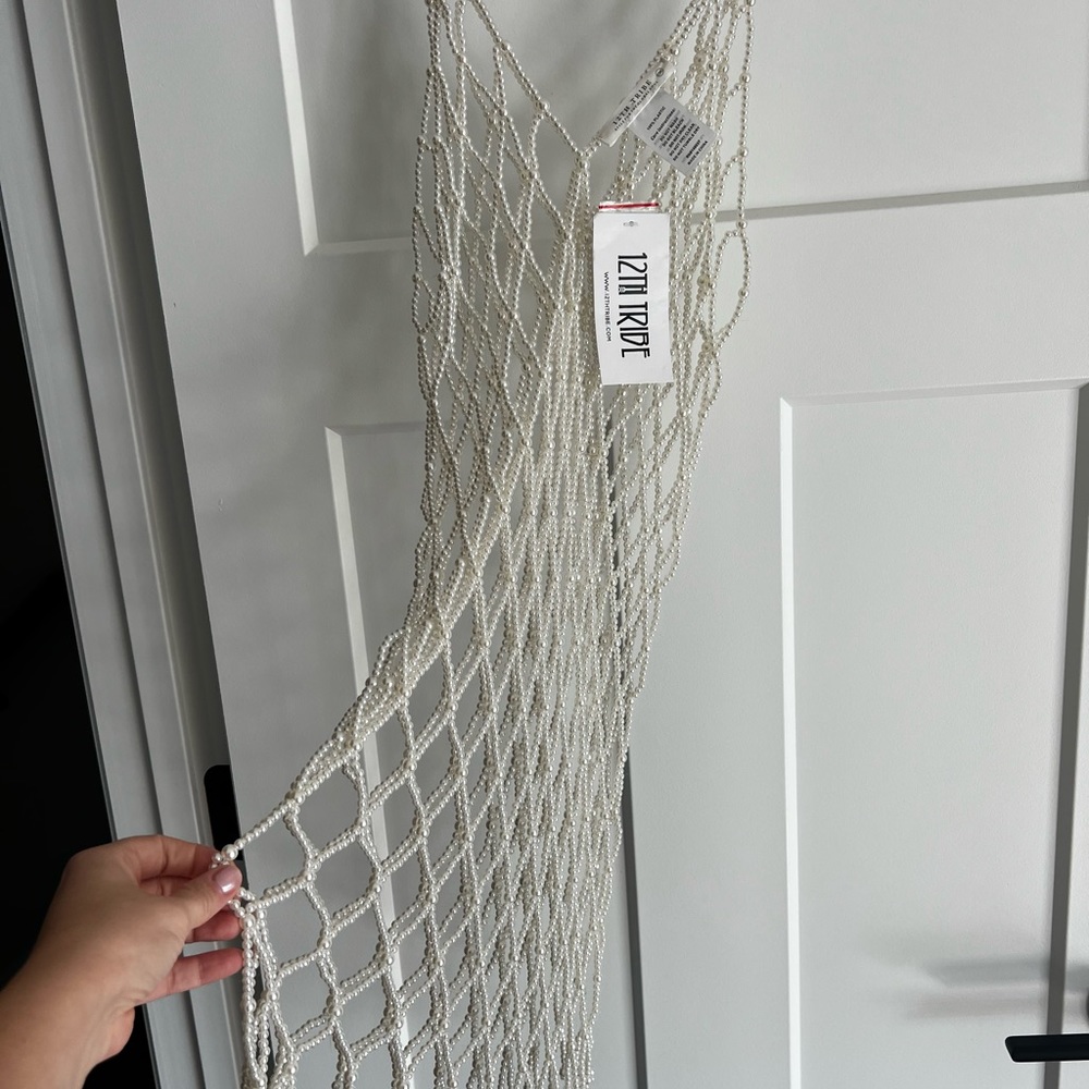 Brand new pearl overlay - swimsuit cover or over a dress